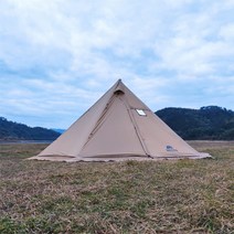티피텐트 텐트 돔형 백패킹 돔형텐트 돔텐트 초경량 컴팩트, 1 Brown Flysheet