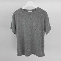 더보느 여성 찰랑 무지 라운드넥 기본 반팔티셔츠