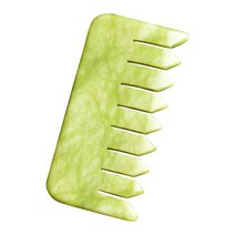 속살 괄사 림프마사지 천연 비취 돌 빗 구 스크레이퍼 스파 침술 머리 옥 마사지 헤어 케어 미용 도구 두, 01 Stone Comb