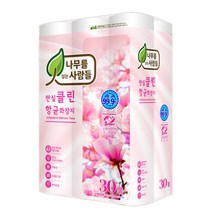 나무를심는사람들 안심클린 3켭 항균화장지 27m, 30롤, 1팩