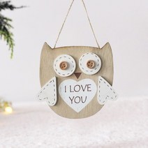 인테리어소품 돈들어오는 부엉이 나무 간판 앰프 플라크 zakka creative owl fox adornment wall hanging plate home garden 새와 집, a