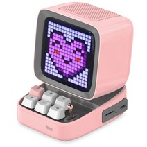 디붐디토 레트로 내손안에 픽셀 아트 /휴대용 블루투스 휴대용 스피커 알람 시계 diy led 홈 조명 장식 디스플레이 보드 빠른배송, 협력사, 분홍