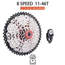 ZTTO-8 단 로드 자전거 MTB 카세트 11-25 11-36 11-46T 자갈 8 s 프리휠 8v 2400 Claris TX800 호환, 8s 11-46t 행거