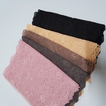 dklace 스판레이스모음 / 스판레이스 6-73249 폭 23cm 자가드, Mocha