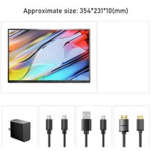 25K 16 휴대용 모니터 400nit 고휘도 2560x1600 UHD IPS 스크린 디스플레이 HDMI USB C Mac 노트북 스위치, 01 WHITE_04 미국 플러그