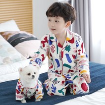 애견의류 개플룩 앙리마티스 고양이옷 면파자마 개옷 실내복 개플룩 IV, 펫_아이보리