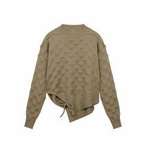 [BNX] 여성 엠보 비스코스 하프넥 니트