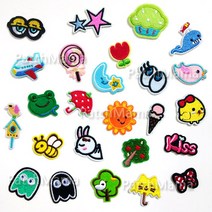 다이찌몰 미니 자수 와펜 열접착 패치 모음, 1개, 037번 미니딸기