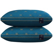 조선호텔베개 마이크로화이바 더블 G 절묘한 자수 바운스 백 베개 숏 부드러운 편안한 침실 침대 수면 5 성급 호텔 홈 성인, [02] Middle pillow, b06+High pillow