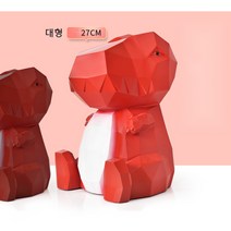 공룡 대형 저금통 돼지 캐릭터 귀여운 저금통, 04.빨간색(대형)