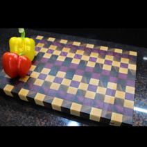 [국내자체생산]트리플 푸라 엔드그레인도마 / 월넛 메이플 퍼플하트로 제작