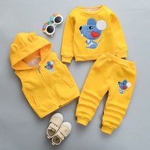 [항공배송] 아동복 소년 봄 옷 아기의 레저 정장 세 조각 세트 0-1-4 세 소년 아기 옷 봄 가을 옷