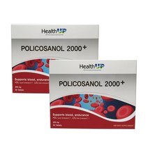 헬스업 뉴질랜드 폴리코사놀 2000 사탕수수추출물 옥타코사놀 60정 2개 HealthUP Policosanol, 1개, 기본