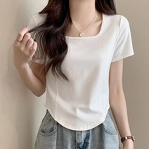 여성 노브라 반팔 티셔츠 심플 무지 여름 여자 노브라티 nobra shirt XK0488