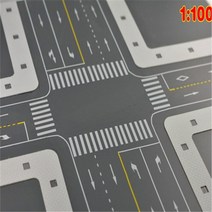 다이캐스트 주차장 자동차모형 토미카 디오라마 전시3pcs 도로 스티커 pvc 394, 100스케일 p01