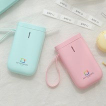 Niimbot D11 휴대용 무선 라벨 프린터 이름 네임 스티커 제작 인쇄기 라벨기, D11 - 그린 + 화이트라벨지롤 1개