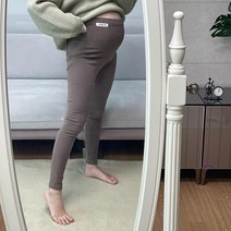 엣지율 국산 임산부 레깅스 겨울용 브라운 L
