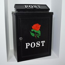 우편물수취함 인테리어 우체통 다세대 우편함 수납장, 붉은 장미