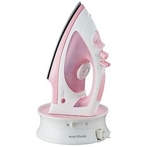 Martisan 무선 증기 다리미 스마트 램프 1000W 다리미 휴대용 잠금 장치 보관하기 쉬운 나노 세라믹 기판 HC-3003 RW (핑크 화이트)