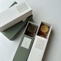 더담다 백일 돌 소규모 결혼식 웨딩 기업 승진 축하 양갱 약과 웰컴 디저트 답례품 3구, 화이트 / 3가지맛양갱