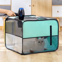 레드캣 접이식 고양이 강아지 펫 드라이룸 셀프 털말리기 2Color, 민트, 민트