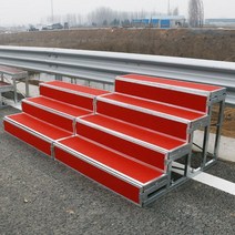 합창단 무대 계단 공연 행사 성가대 강당 교회 코러스 레드 접이식 단상 벤치 3층 사진대, [논슬립 스타일 2층]