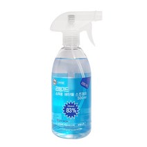 리빙가드 소독용 에탄올 83% 스프레이 500ml x 2개 살균력 99% 뿌리는 휴대용 손소독제 살균소독제