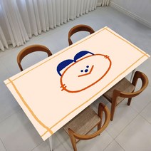 폴라도레 방수 PVC 가죽 식탁보 4인 6인용 빈티지 테이블보, 2.4인용(120x80cm), 10.헬로켓
