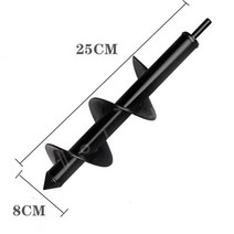 땅파는 전기드릴 기계 구굴기 미니굴삭기 모종 나무심기, 지름 8cm 길이 25cm