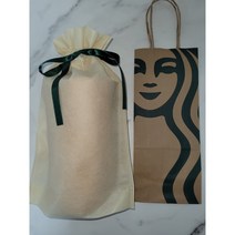 스타벅스 SS 엘마 블랙 텀블러 473ml, 고급 부직포 선물포장