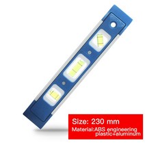 레이저수평기 Rongpro 3 버블 마그네틱 ABS 쉘 정신 수준 눈금자 휴대용 뜨거운 판매 수직 가로 가, b(230mm), 03 B(230mm)