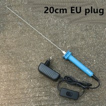 열선절단기 스치로폼 스티로폴 단열재 직선형 충전용 전기 전기 스티로폼 커터 5cm 10cm 15cm 20cm 25cm 세트 핫 와이어 스티로폼 절단 폼 펜 커터 도구, eu 플러그가 있는 20cm