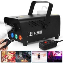 피톤치드 연무기 스모그 버블 포그 머신 버블 연막기 rgb led 조명이있는 500w 안개 기계 파티 및 무대 효과를위한 무선 및 유선 원격 제어가있는 dj led 연기 기계, RGB 자동 안개, 우리 플러그