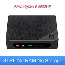 미니PC 데스크탑 고사양 Beelink gtr6 windows 11 ryzen 9 6900hx ddr5 32gb ssd 500gb 게임용 컴퓨터 2.5g rj45 wifi6, 0g 0gb, 미니 PC, 영국