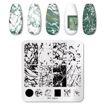 PICT YOU NAIL STAMPING PLATES 대리석 패턴 네일 아트 플레이트 스텐실 도구 스테인레스 스틸 네일 디자인 스탬핑 템플릿, PY-F011