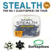 [소프트스파이크] 온코 정품 STEALTH 스텔스 핀 PIN 스파이크 골프화징 골프화 18개입, 1.화이트&블랙