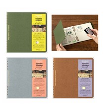 디자인필 미도리 스탬프 노트 다꾸 노트, 블루 그레이