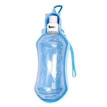 애견 산책 휴대용 물통 산책보틀 강아지 휴대용 급수기, 블루, 대형