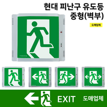 유도등 중형 / 현대 피난구유도등 중형 / 벽부 / 좌방향 우방향 양방향, 4. 현대 피난구 유도등 중형 양방향, 1개