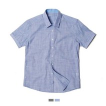 슬기로운소비생활 남자 반팔 셔츠 소라색 여름 캐주얼 남방 빅사이즈//goodmoa+동행세일+