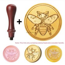 비밀 실링 스탬프 일기 글루건 무지개 청첩장 왁스 비즈 나비 식물 인감 꽃 화환 꿀벌 레트로 골동품 씰링 스크랩북 DIY 웨딩 장식, CHINA, Bee