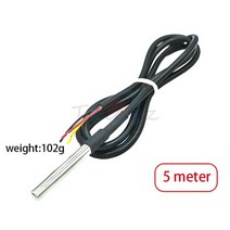 근접센서 DS1820 스테인레스 스틸 패키지 arduino용 방수 DS18b20 온도 프로브 센서 18B20, [04] 5 meter
