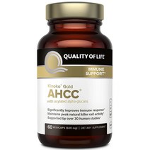 Quality of Life Labs 키노코 골드 AHCC 500mg 표고버섯균사체 60캡슐, 2. AHCC 골드 500mg (바로출고)