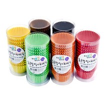 노르딕 색지 머핀컵(중) 200매/베이킹컵/유산지컵, 브라운