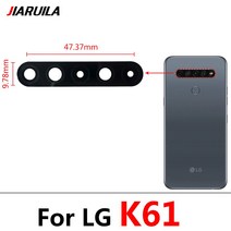 저무리 2 개/몫 새로운 다시 후면 카메라 렌즈 유리 LG K41S K42 K51 k51S K61 K62 플러스 K50 K50s K12 프라임 Q60 K40s 접착제, [06] K61