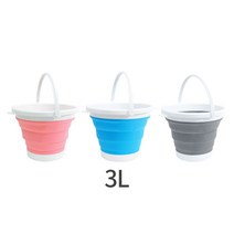 접이식 양동이 물통 세차버킷 다용도 3L 색상랜덤