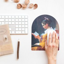 국산 바이나꾸 무드 마우스 패드 데스크 책상 매트 겸용 특수코팅, 모네