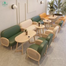 스타벅스 카페 테이블 업소용테이블, 브라운 더블 소파