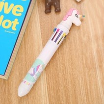 러블리 10색 볼펜 1개 흰색 유니콘 판촉물 특이한볼펜