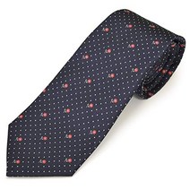 Paul Smith(폴 스미스) 꽃무늬 닷 무늬 실크 넥타이 eps16w002(AZ08-47:네이비)